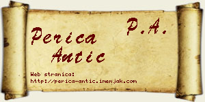 Perica Antić vizit kartica